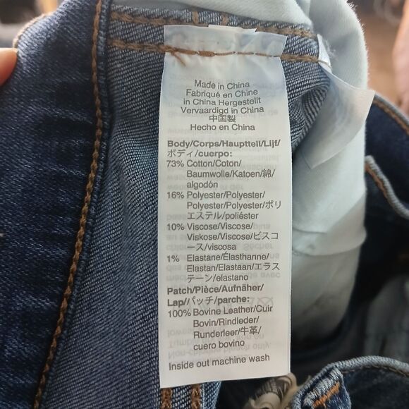 Madewell Jeans Road Tripper Size 28T Straight Leg Exposed Zipper Dark Blue - Picture 14 of 14